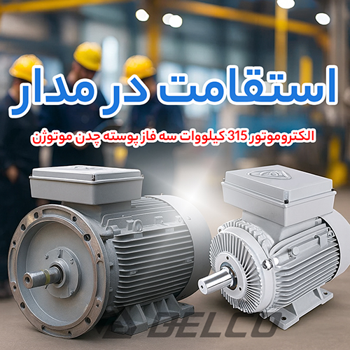 الکتروموتور 315 کیلووات سه فاز پوسته چدن موتوژن